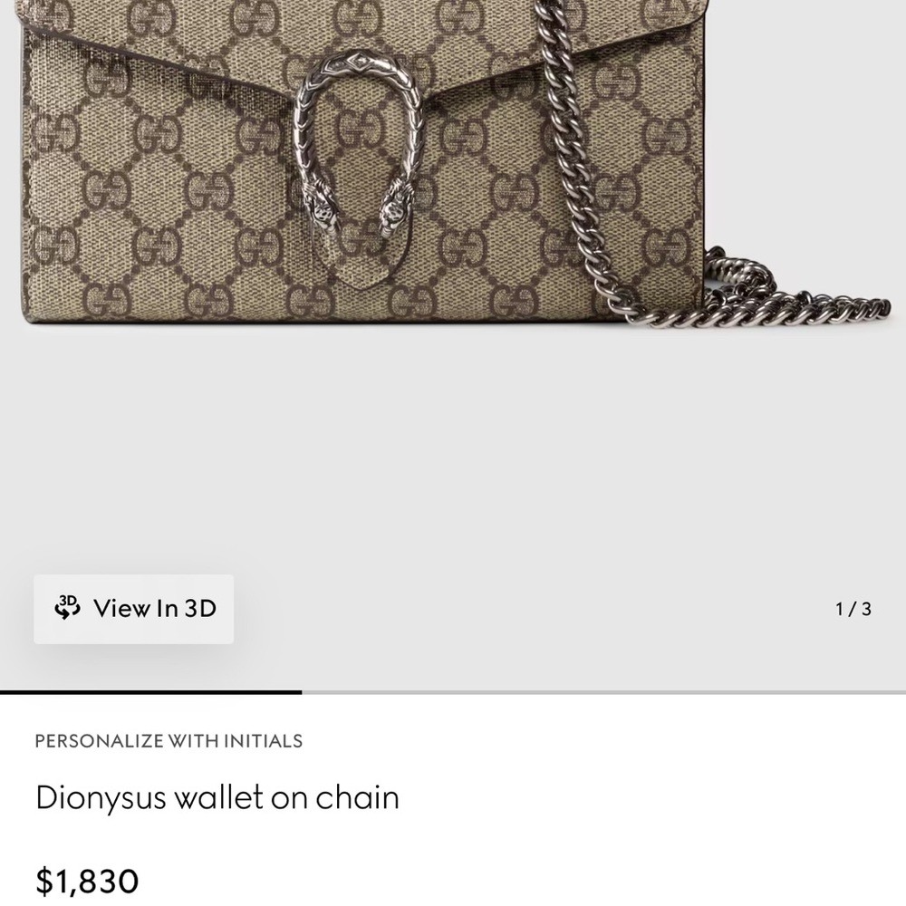 Gucci Tan Monogram Chain Bag